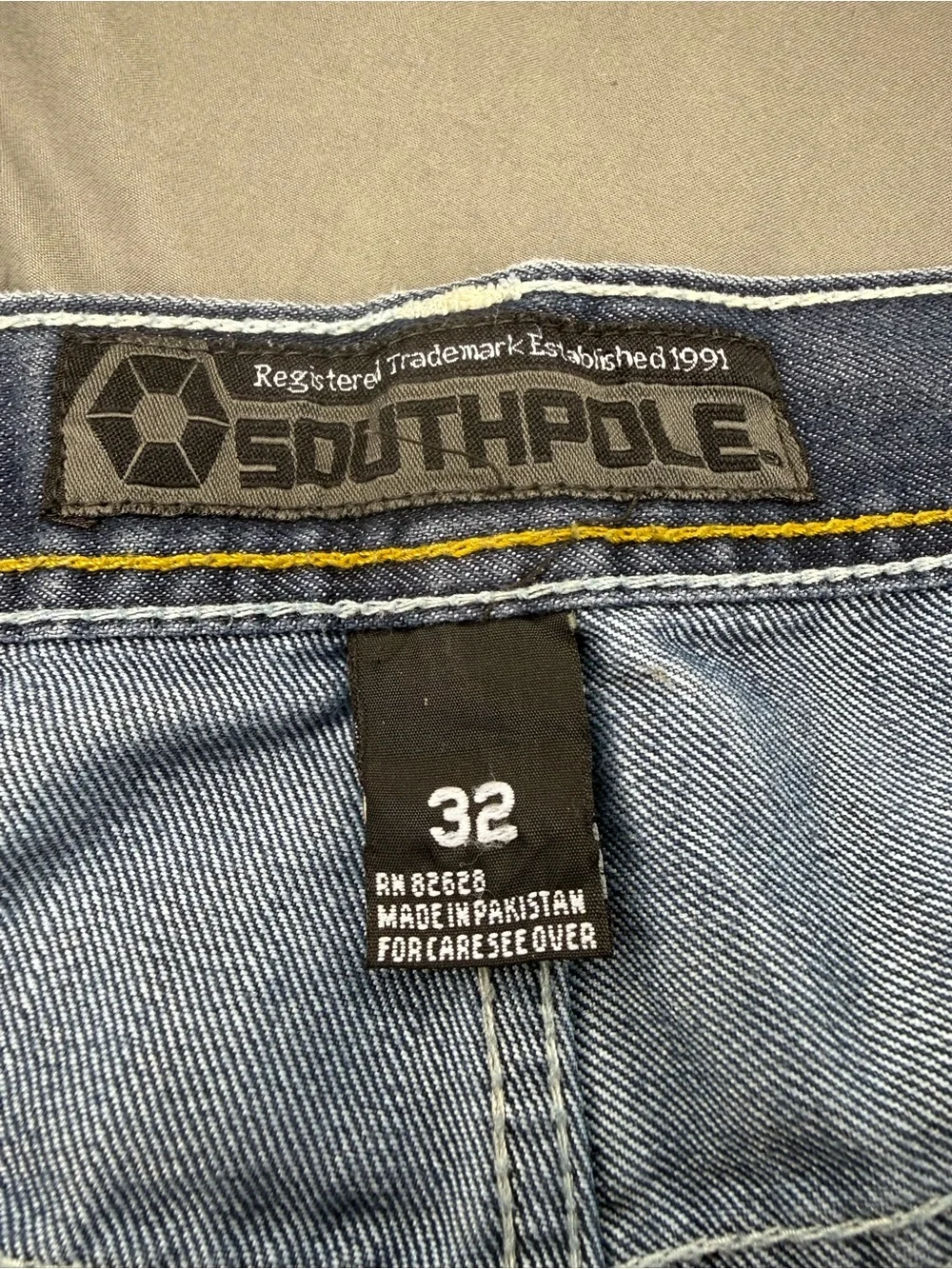 South Pole Men's Straight Leg Denim Jeans - Dark Blue Wash